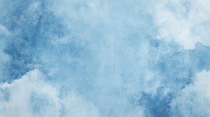 Fototapeta premium A soft blue watercolor texture with varying shades and gradients.