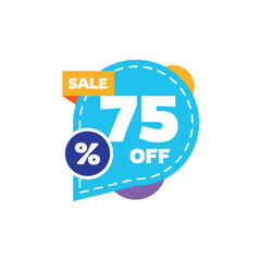 75% Off Discount Sale Vector Template Design Illustration