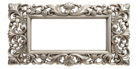 Silver Ornate Picture Frame, Silver, Ornate, Picture Frame, Design
