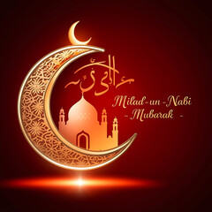 Vector illustration of Eid-e-Milad an-Nabi social media feed template