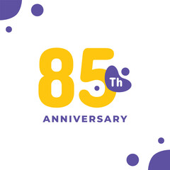 85 Th Fun Number Anniversary Design Illustration Collection