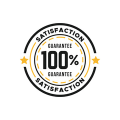 100% Guarantee Badge Vector Design Template Illustration Collection