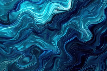 Obraz premium Abstract blue and teal waves