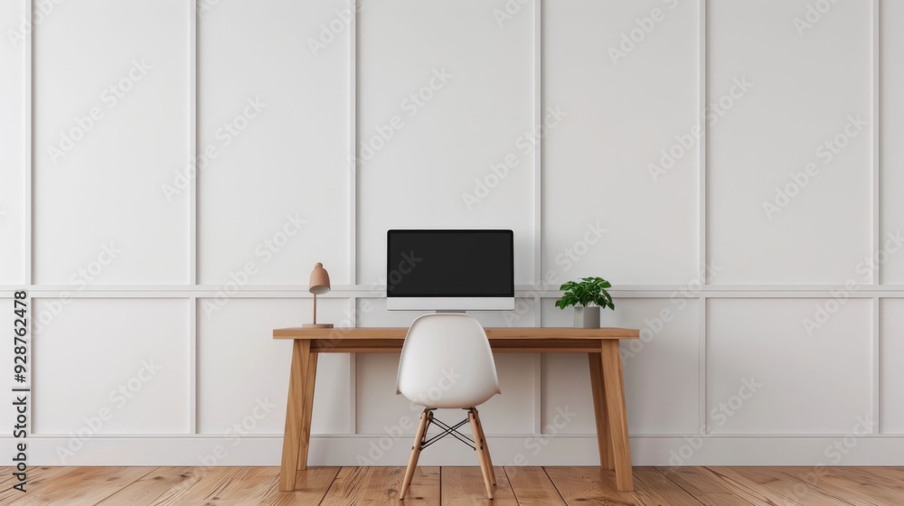 Poster elegant and organized minimalist workspace with clean lines depth of field and professional aestheti