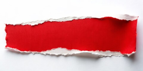 Torn Red Paper on White Background, torn , ripped , texture , background