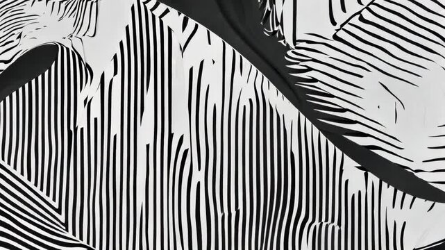 black and white linart shapes motion design animation