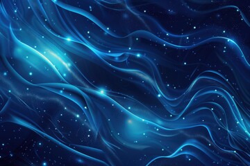 Abstract blue waves and glow