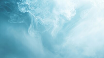 A soft, ethereal swirl of blue and white smoke creating a tranquil atmosphere.