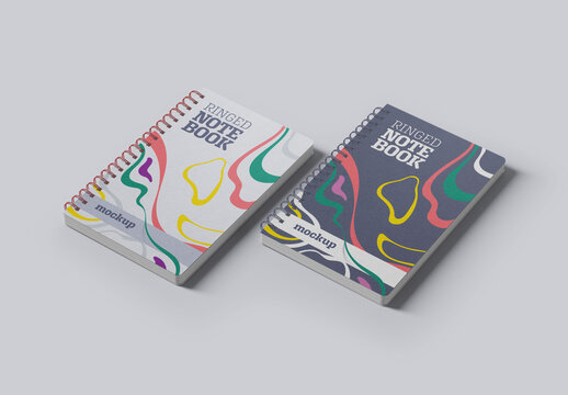 Ringed Notepad Mockup for Stationery and Office Branding