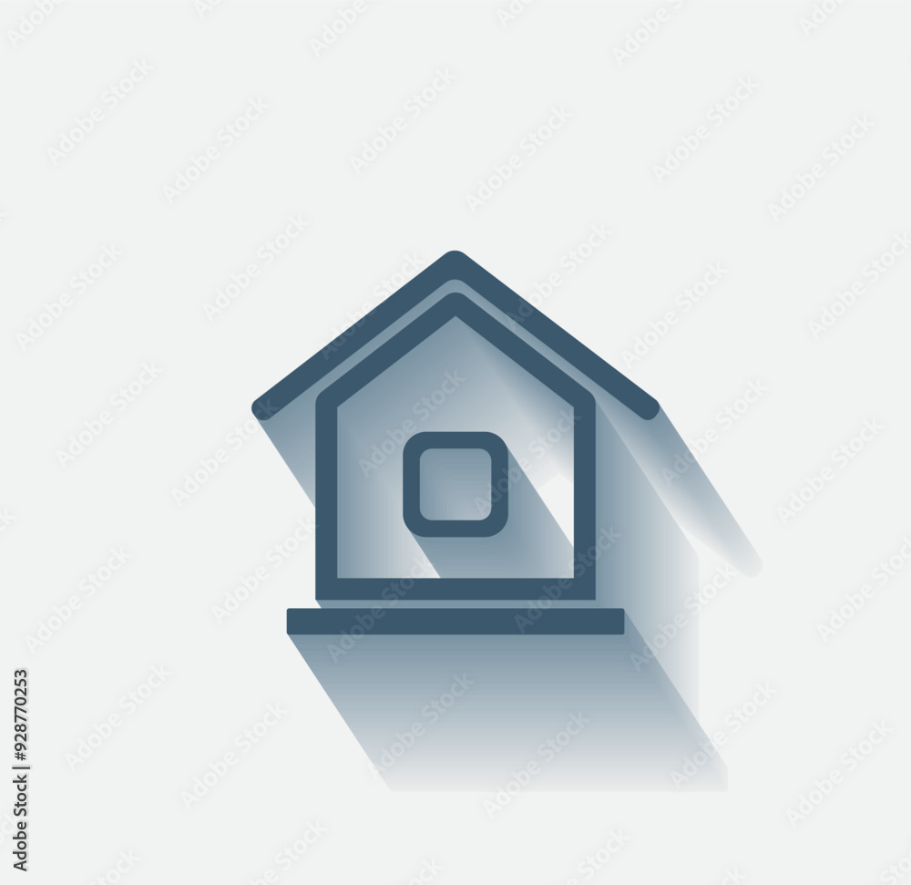 Poster vector dark color icon with shadow on light background