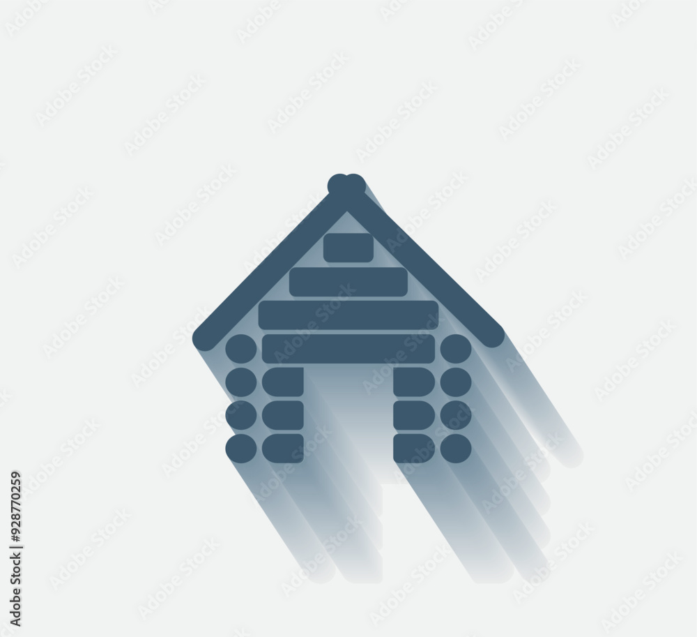 Poster vector dark color icon with shadow on light background