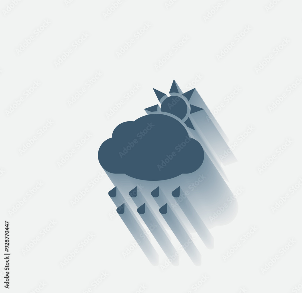 Poster vector dark color icon with shadow on light background