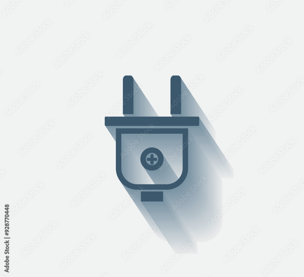 Poster vector dark color icon with shadow on light background