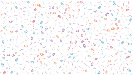 SEAMLESS HAND DRAWN DOODLE LINES SHAPES PATTERN TEXTURE COLORFUL TEMPLATE ABSTRACT BACKGROUND TRENDY DESIGN VECTOR