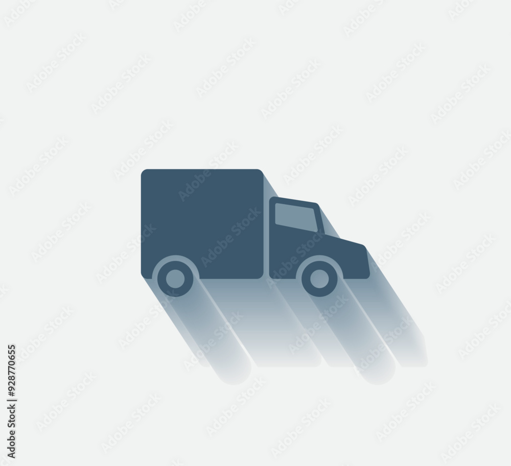 Poster vector dark color icon with shadow on light background