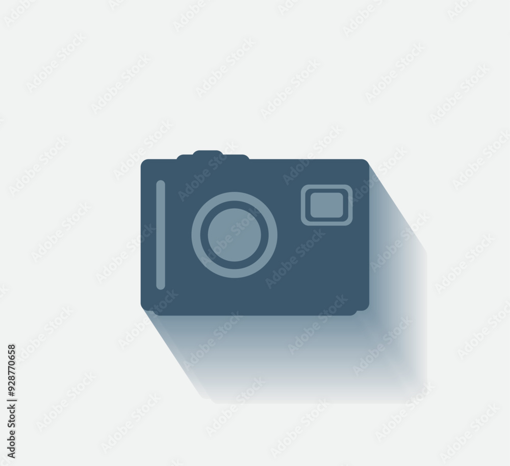 Poster vector dark color icon with shadow on light background