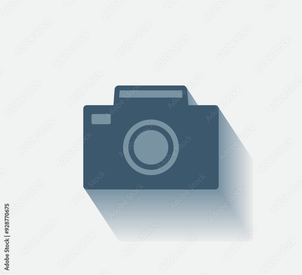 Poster vector dark color icon with shadow on light background