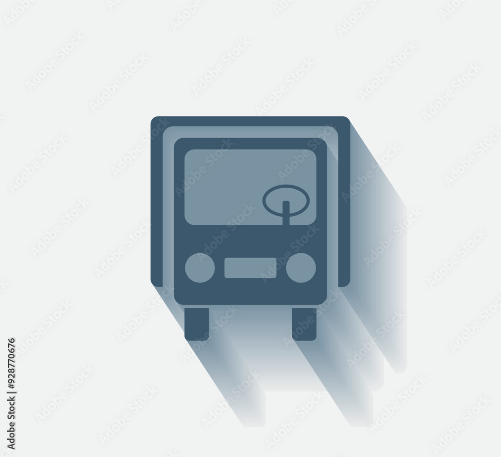 Poster vector dark color icon with shadow on light background