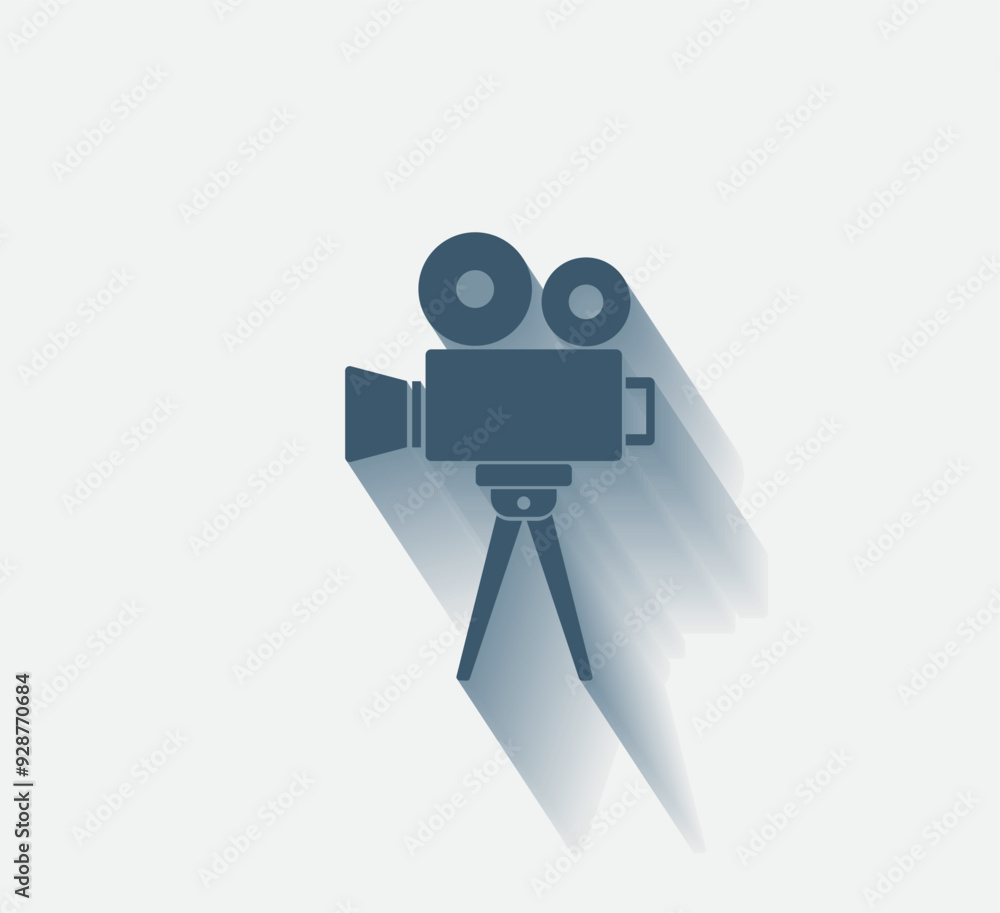 Poster vector dark color icon with shadow on light background