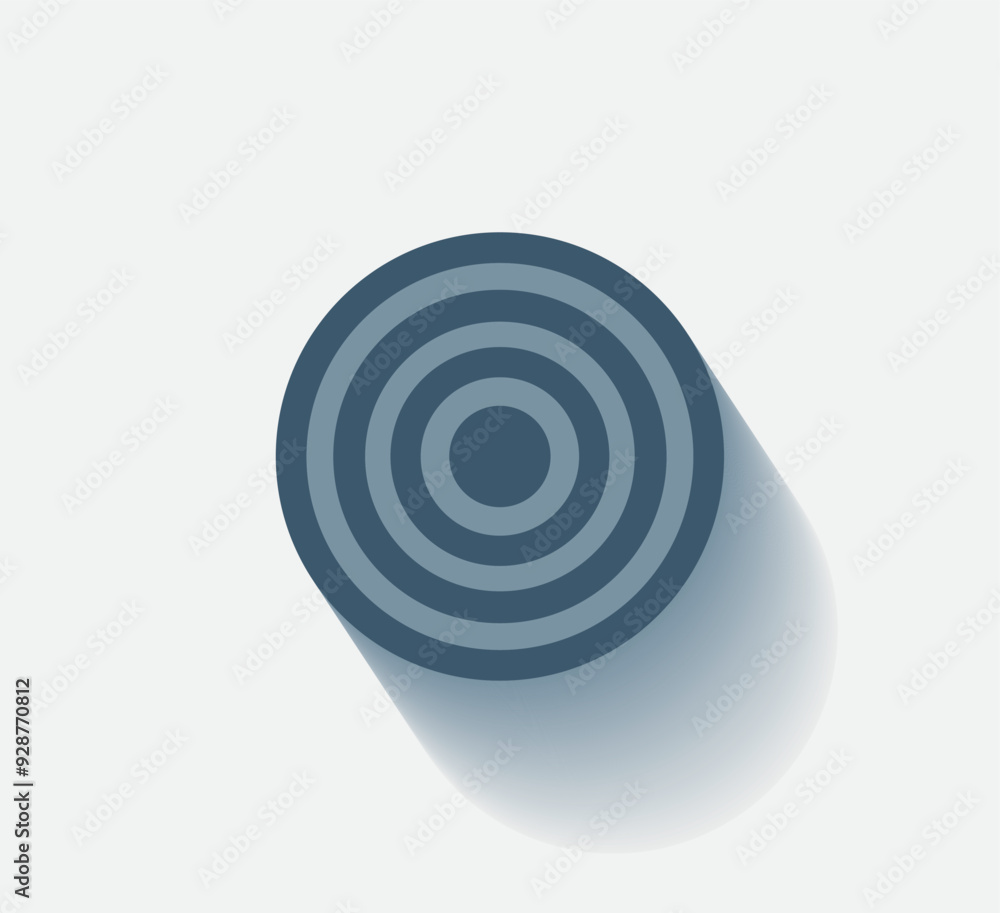 Poster vector dark color icon with shadow on light background
