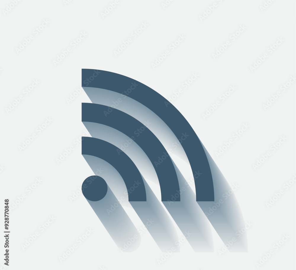 Poster vector dark color icon with shadow on light background