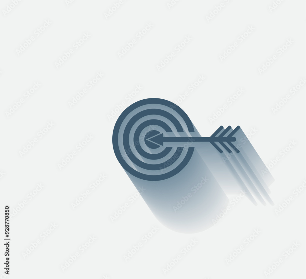 Poster vector dark color icon with shadow on light background