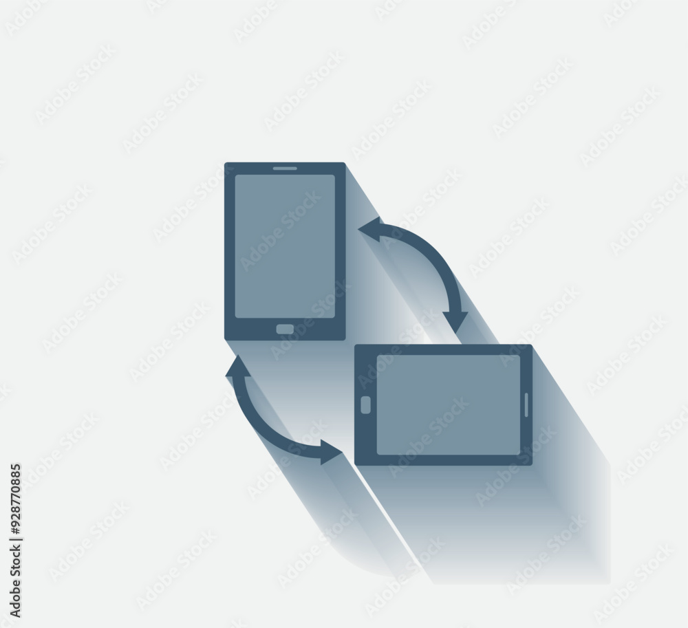 Poster vector dark color icon with shadow on light background