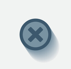 Obraz premium Vector dark color icon with shadow on light background