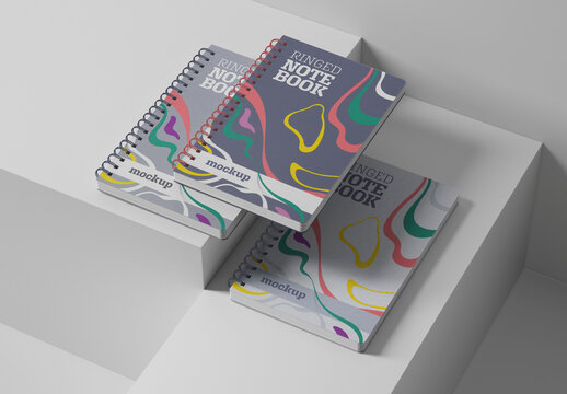 Ringed Notepad Mockup for Stationery and Office Branding