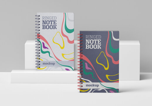 Ringed Notepad Mockup for Stationery and Office Branding