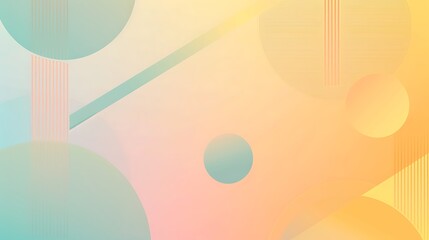Abstract Geometric Background with Pastel Colors and Circles