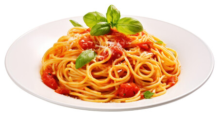 PNG Spaghetti pasta tomato basil.