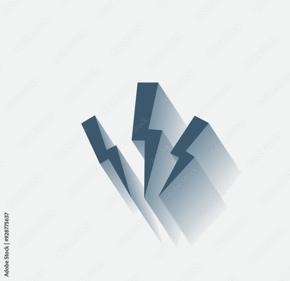 Poster vector dark color icon with shadow on light background