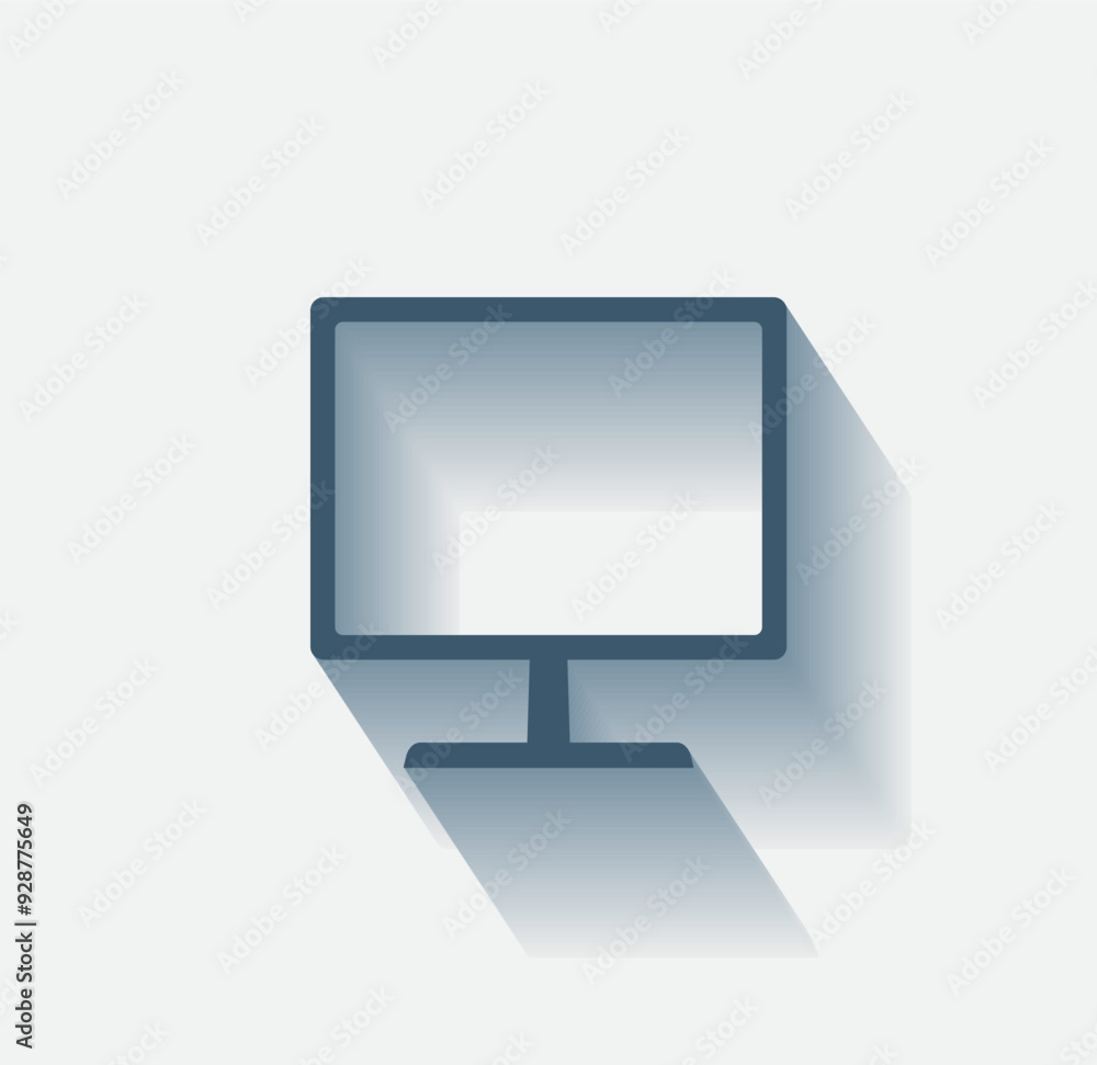 Poster vector dark color icon with shadow on light background