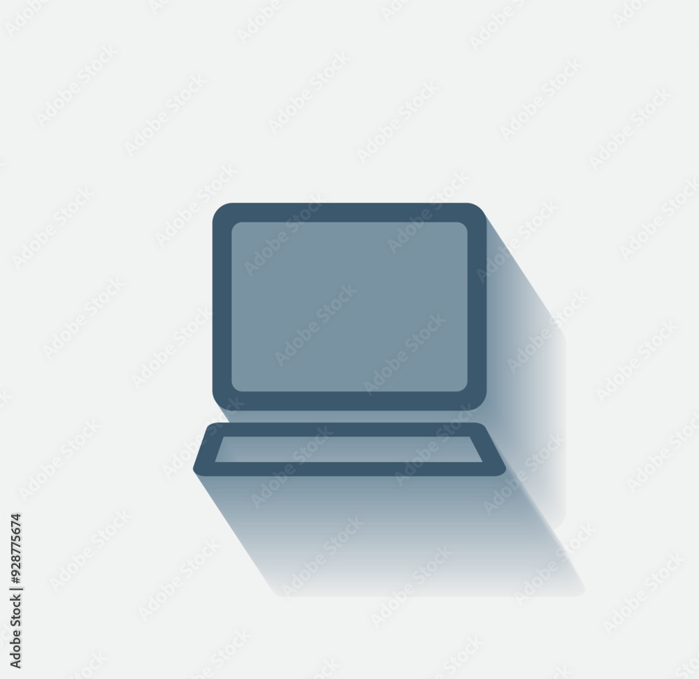 Poster vector dark color icon with shadow on light background