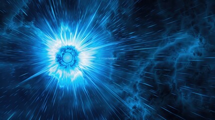 Abstract blue light explosion