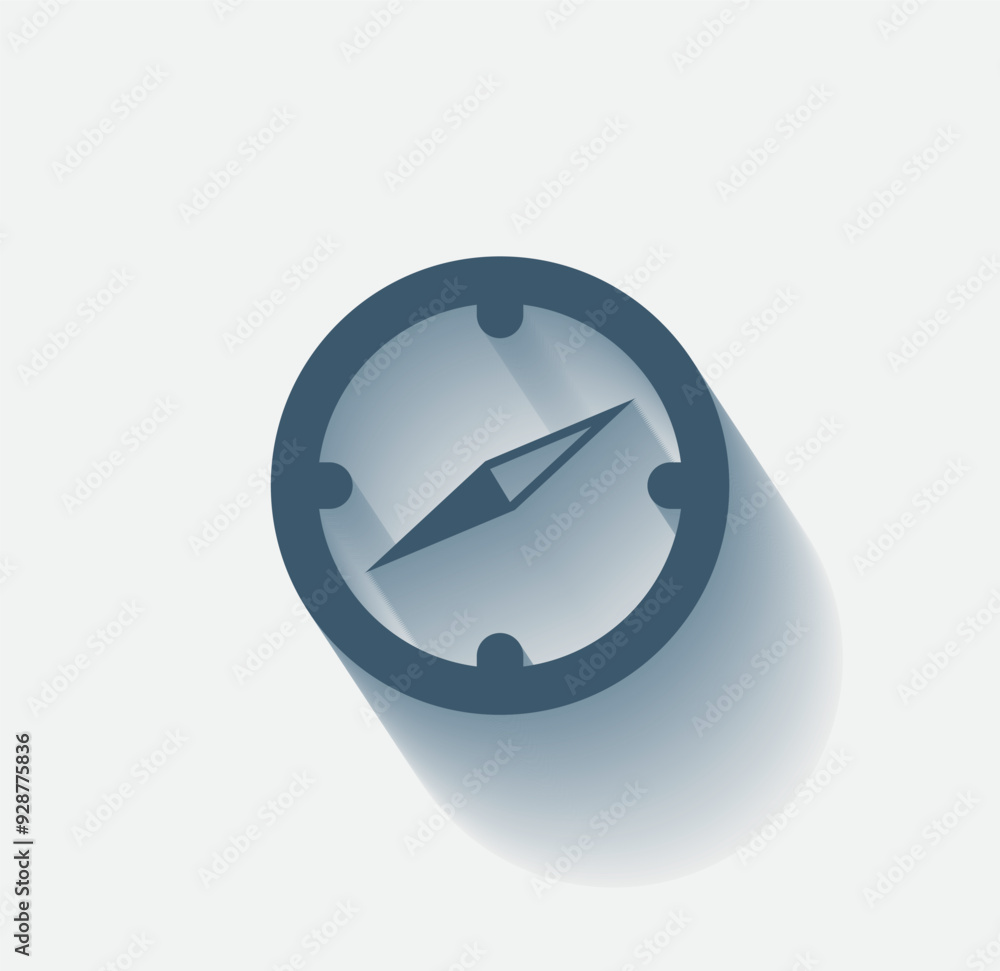 Poster vector dark color icon with shadow on light background