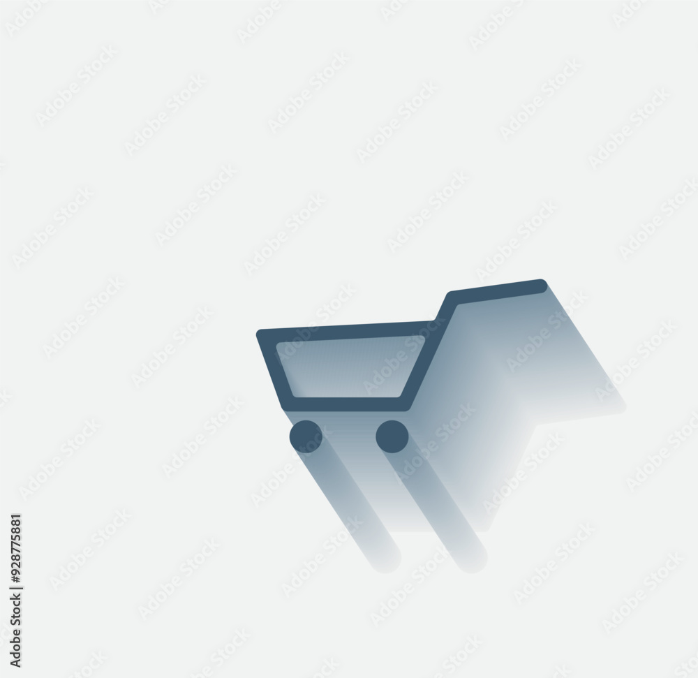 Poster vector dark color icon with shadow on light background
