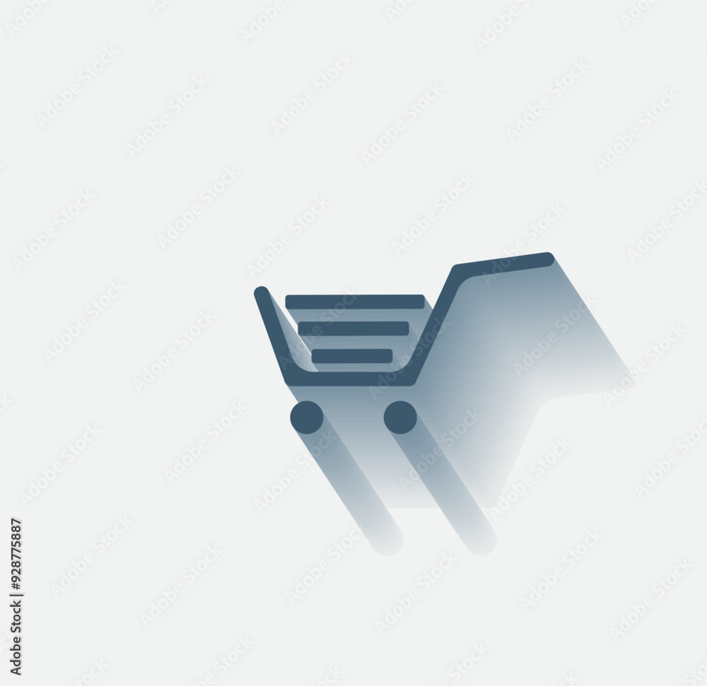 Poster vector dark color icon with shadow on light background