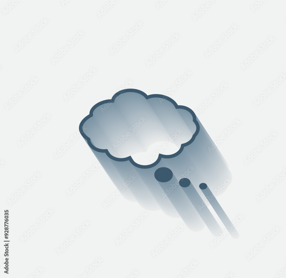 Poster vector dark color icon with shadow on light background