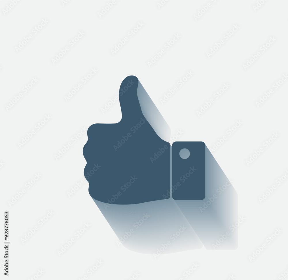 Poster vector dark color icon with shadow on light background