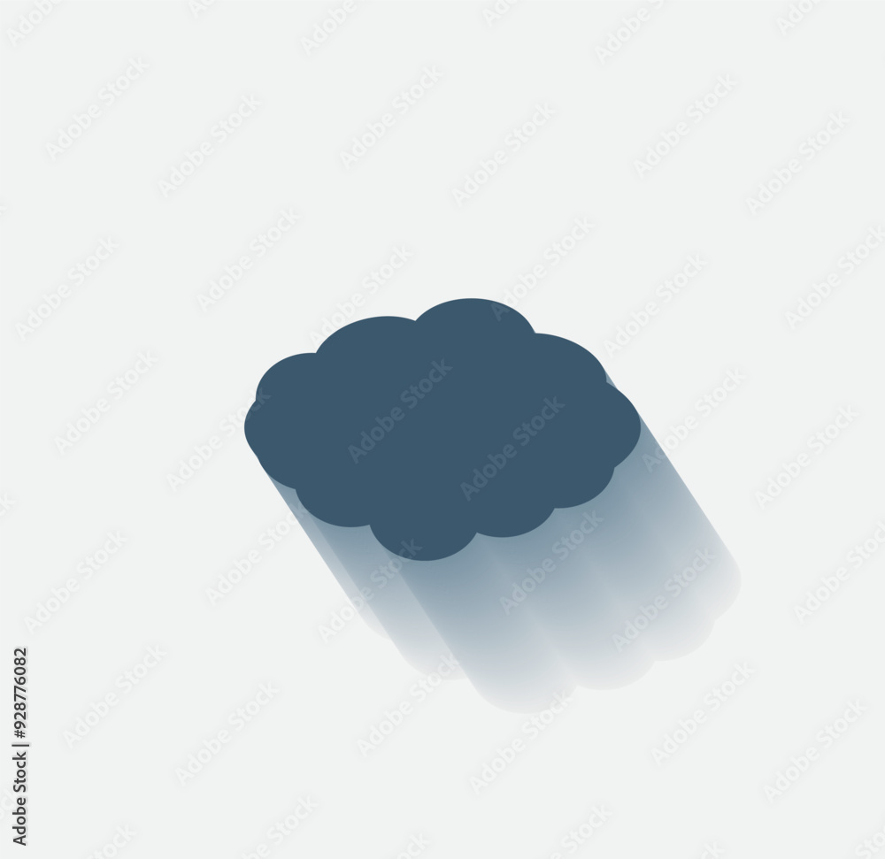 Poster vector dark color icon with shadow on light background