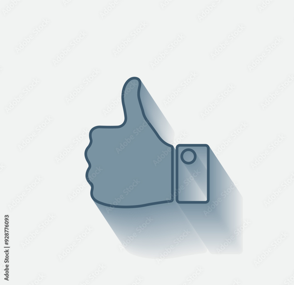 Poster vector dark color icon with shadow on light background