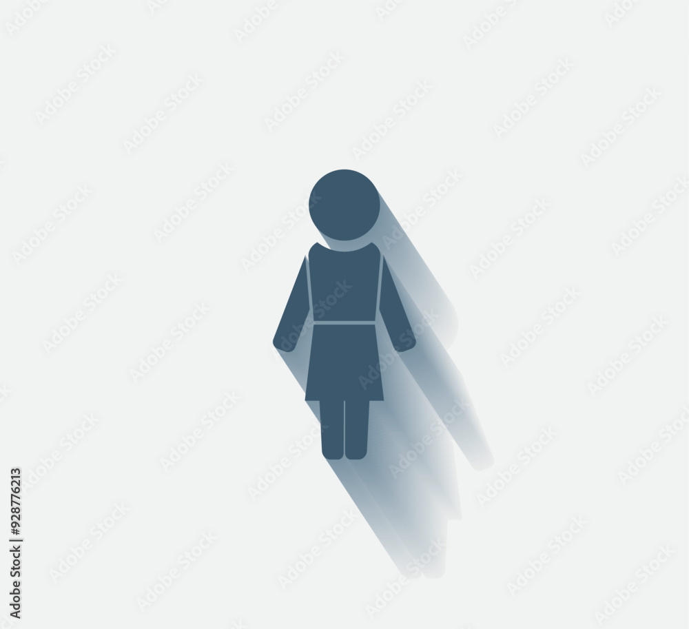 Poster vector dark color icon with shadow on light background