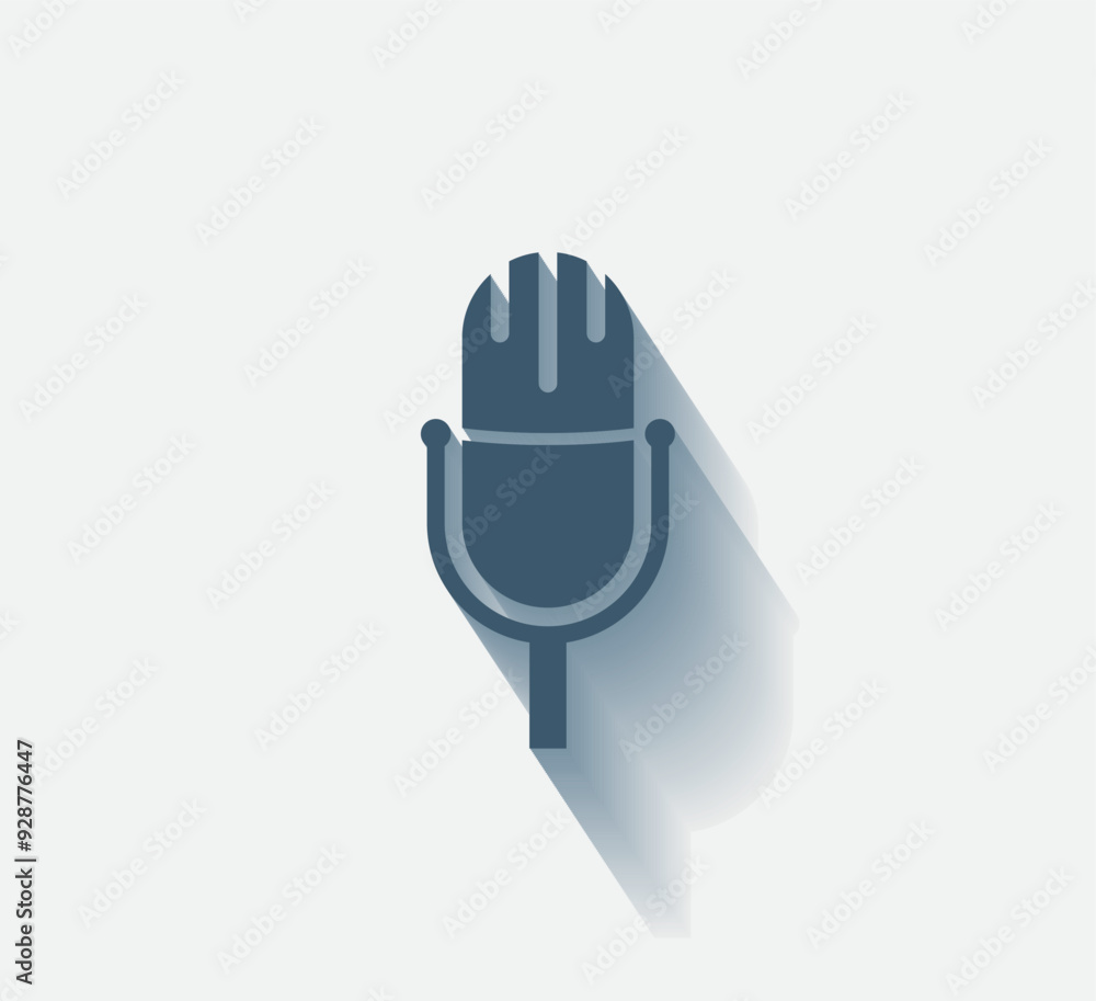 Poster vector dark color icon with shadow on light background