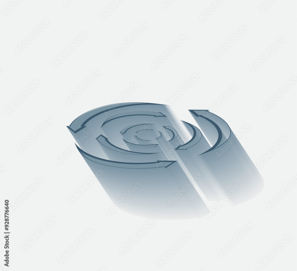 Poster vector dark color icon with shadow on light background