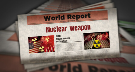 Nuclear weapon newspaper printing media