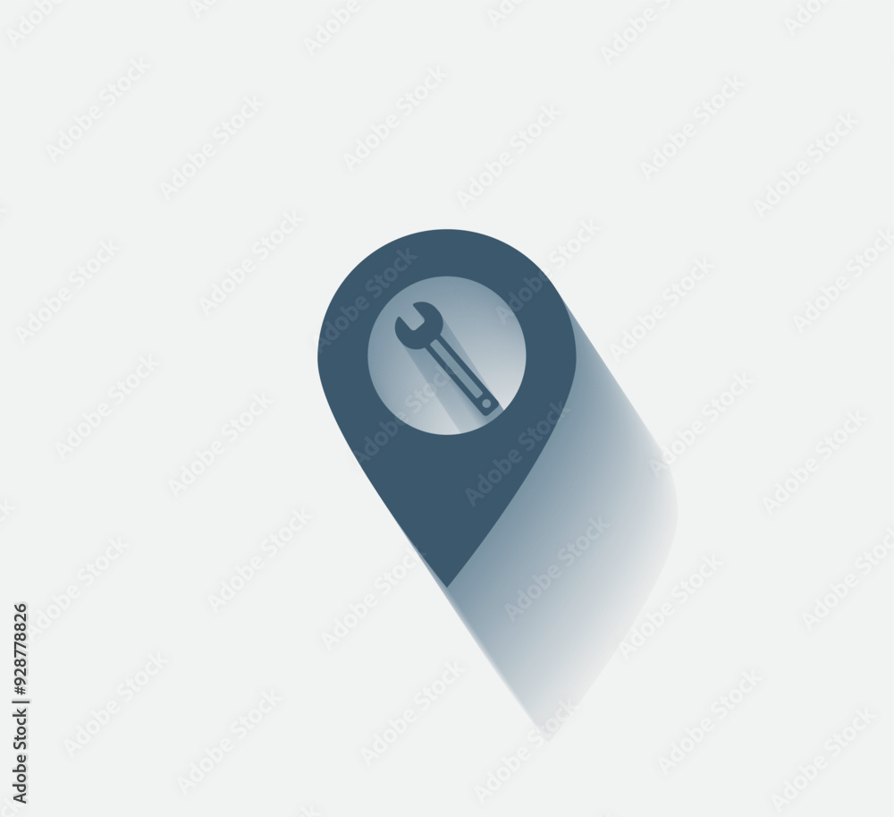 Poster Vector dark color icon with shadow on light background