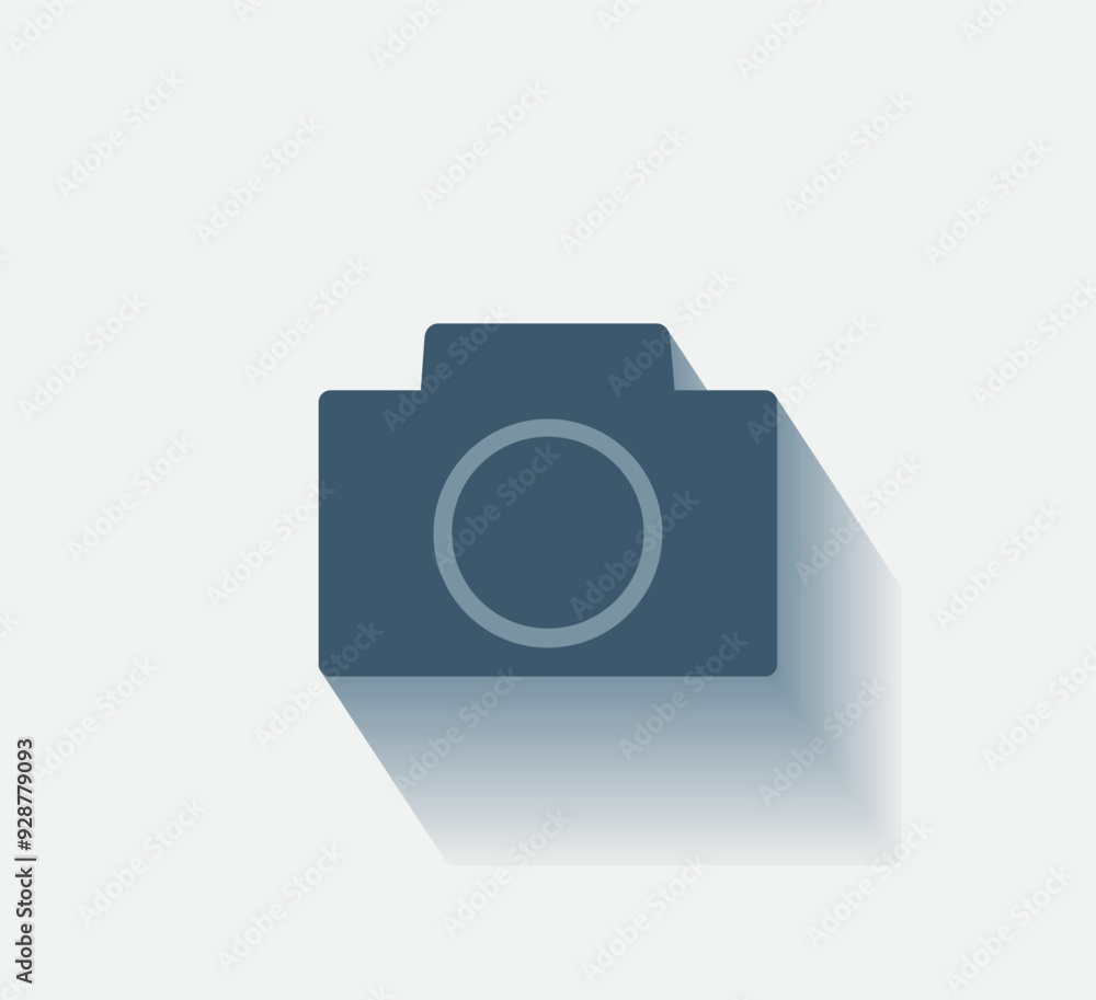 Poster vector dark color icon with shadow on light background