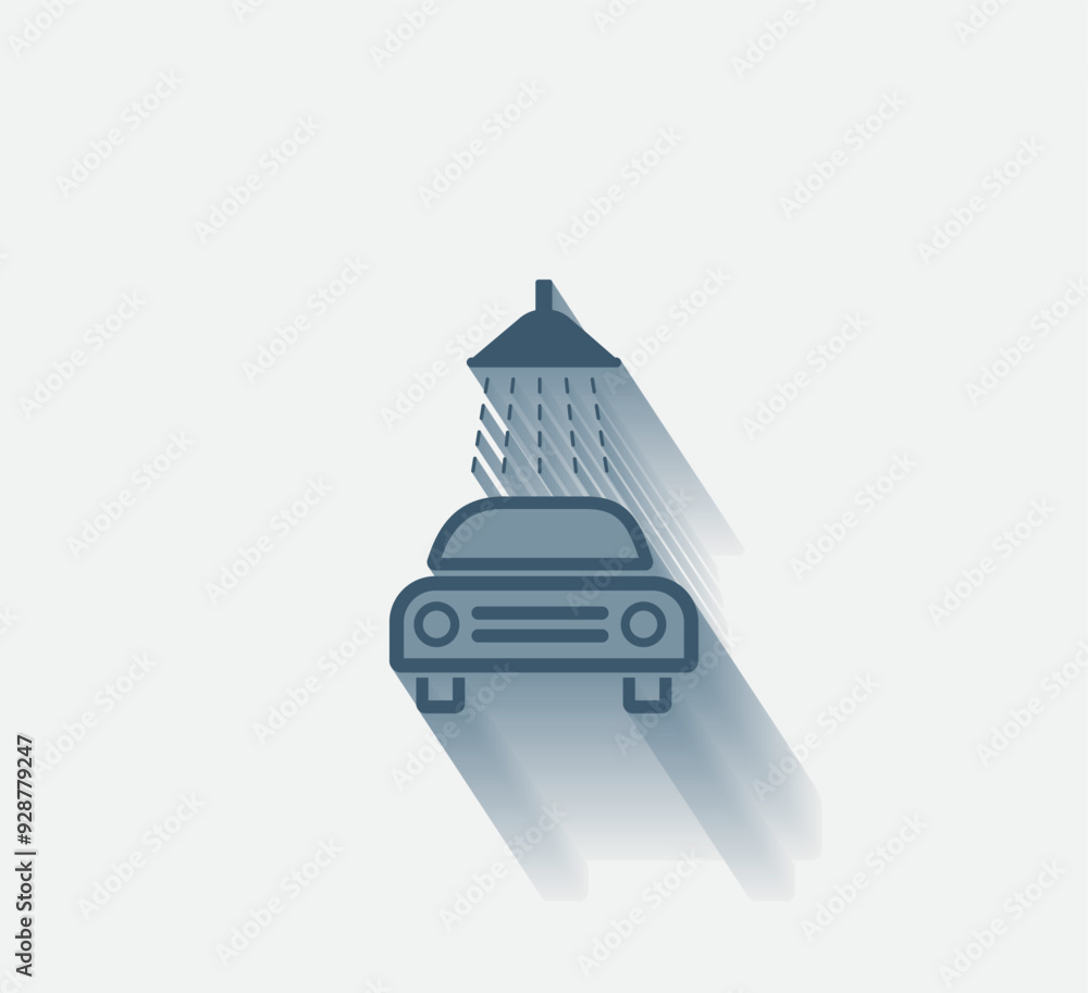 Poster vector dark color icon with shadow on light background